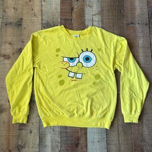 SpongeBob SquarePants Yellow Sweatshirt Youth M (7-9) Cotton/Polyester